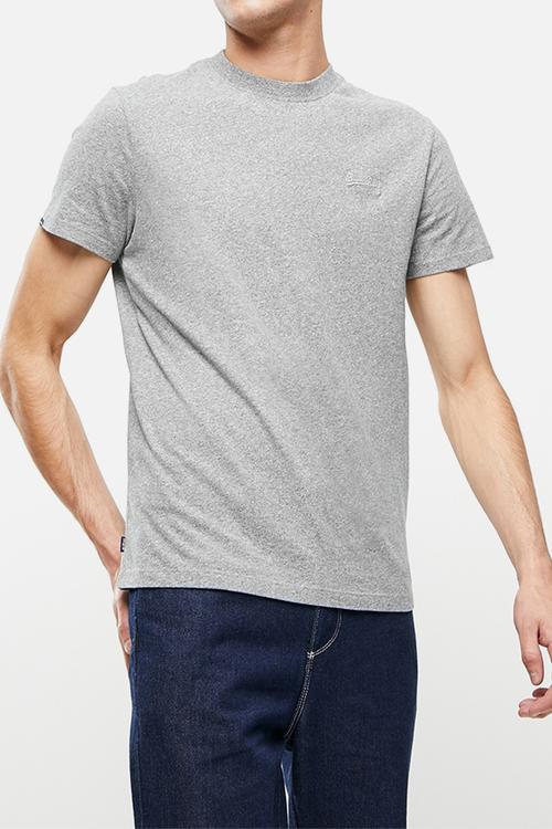Vintage logo emb tee - grey