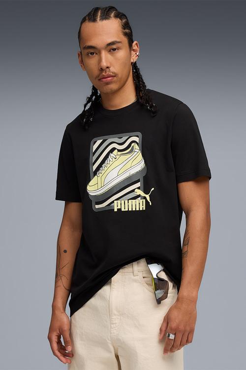 Graphic sneaker tee - puma black