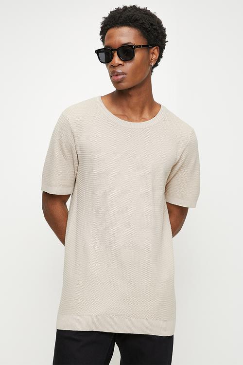Knitwear T-Shirt - Stone