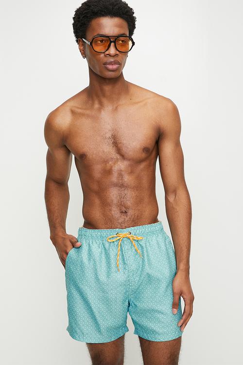 Row Swim Shorts - Aqua Print