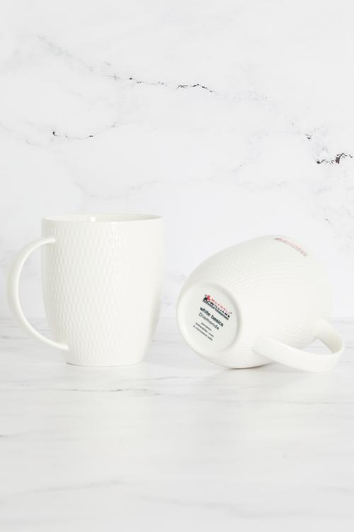 Diamonds 420ml mug set of 4 - white 