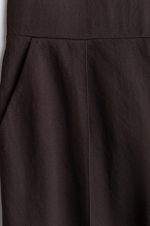 High-waisted tailored trousers - dark brown