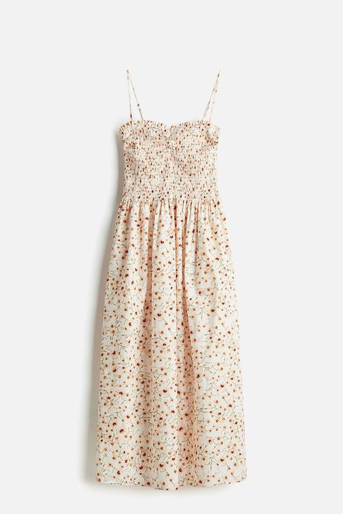 Smock-topped dress - white/floral