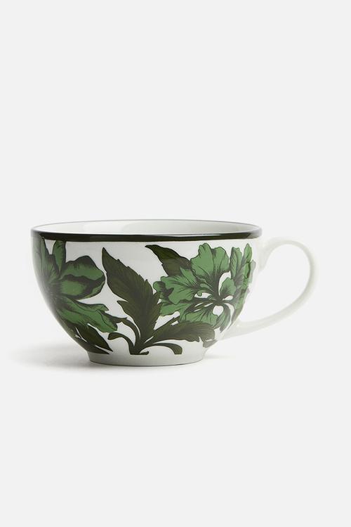 Porcelain cup - white floral