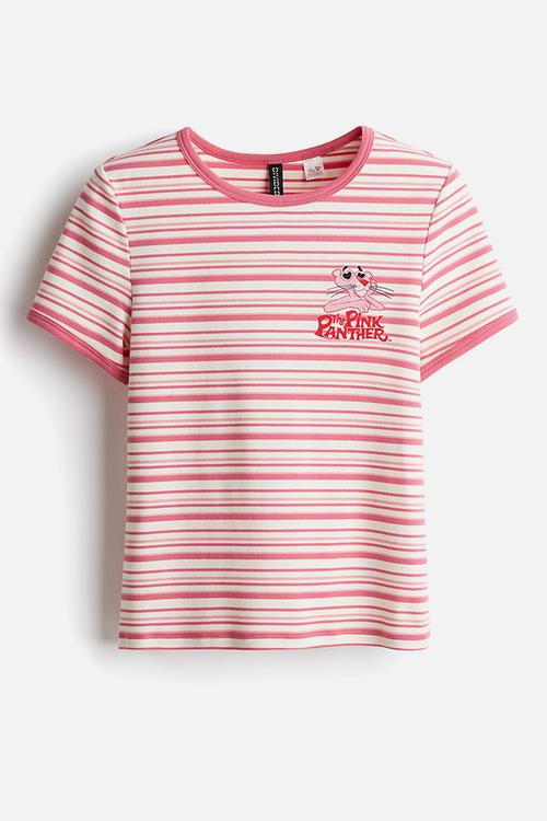 Printed T-shirt - light pink/pink panther