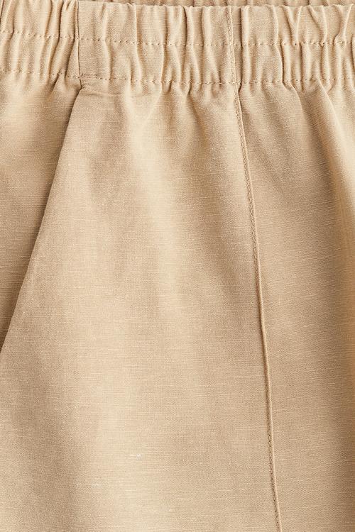 Linen-blend trousers - beige