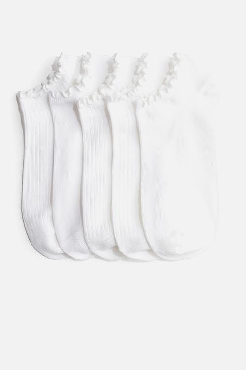 5-Pack shaftless socks - white