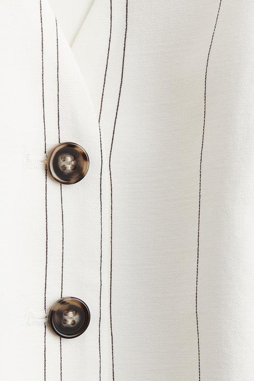 Suit waistcoat - white/pinstriped 