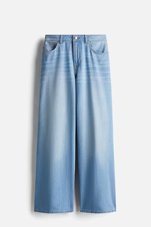 Baggy wide low jeans - light denim blue