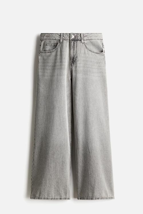 Baggy wide low jeans - light grey 