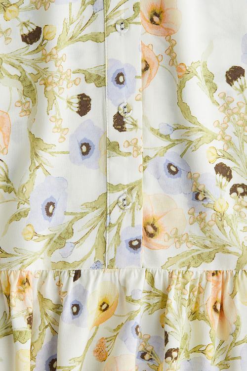Patterned viscose dress - cream/floral 