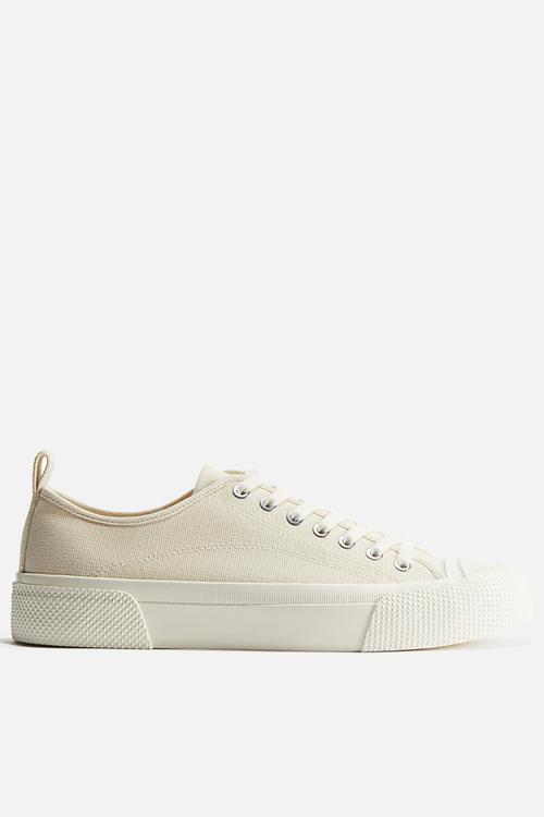 Canvas trainers - white