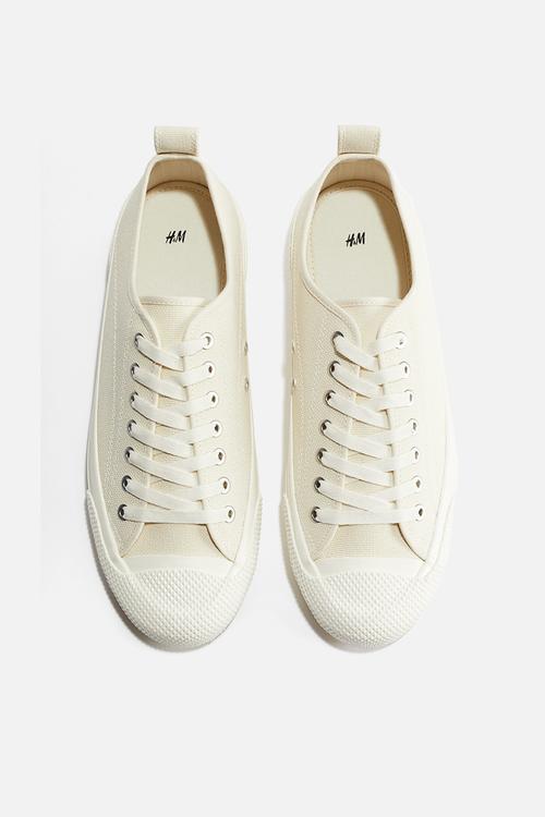 Canvas trainers - white