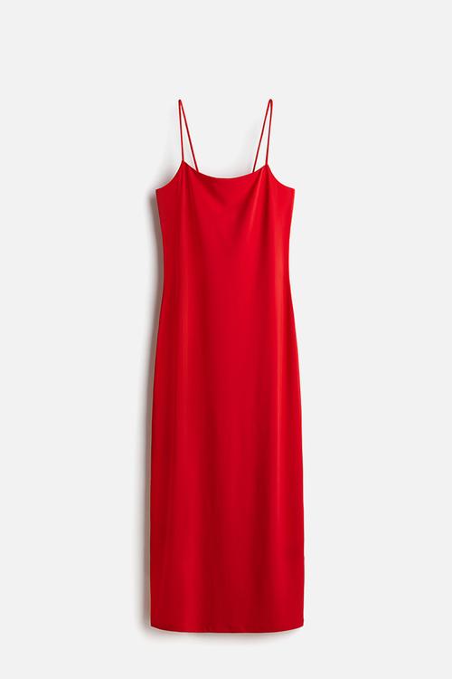 Strappy bodycon dress - red