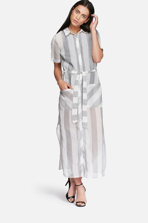 Stripe shirt dress