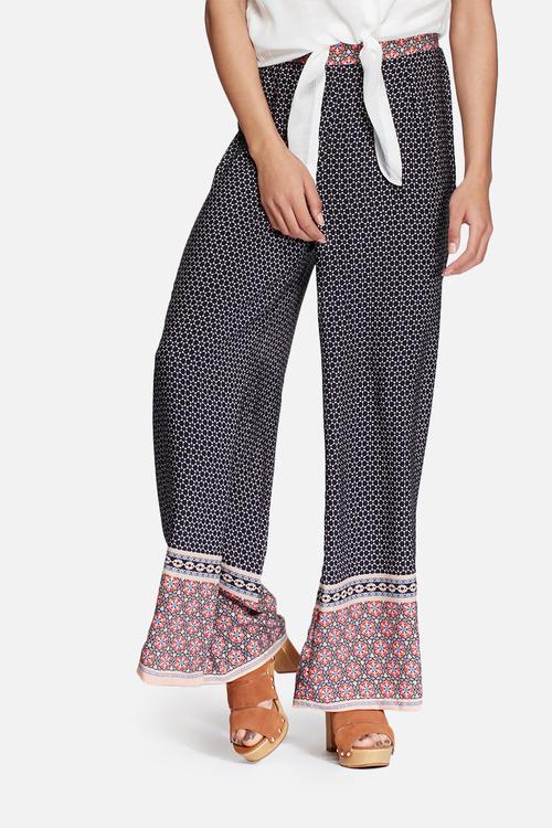 Border print palazzo pants