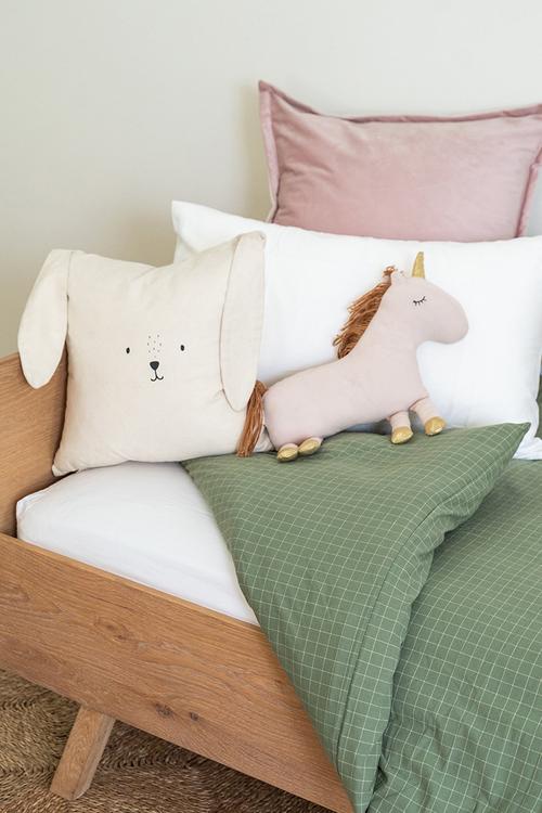Check Washed Cotton Duvet Set - Green
