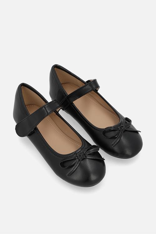 Bow décor pumps - black