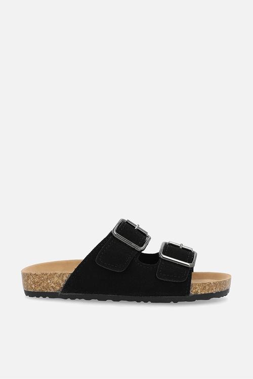 Twin strap sandal - black