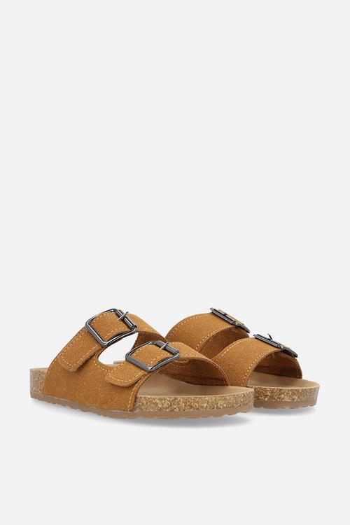 Twin strap sandal - tan brown