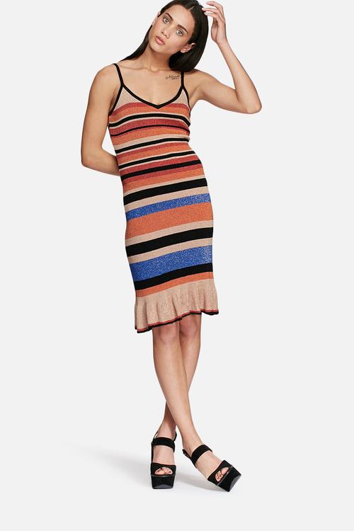Lurex stripe dress