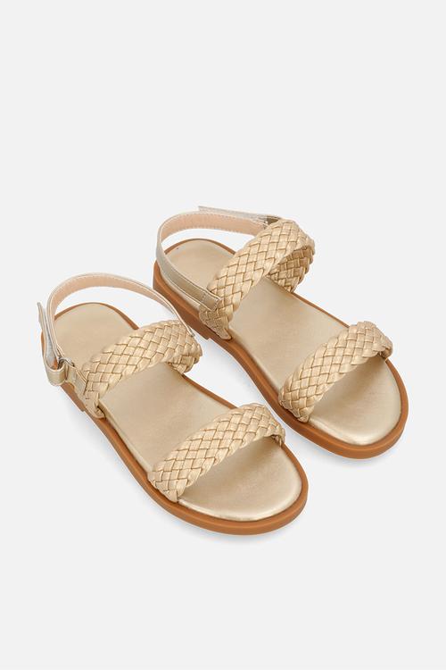 Weaved sandals - gold