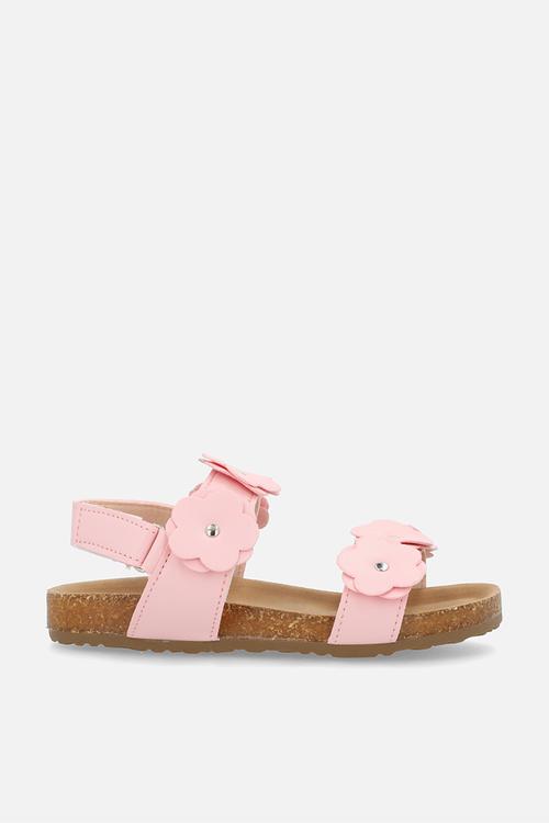 Floral twin straps sandals - pink
