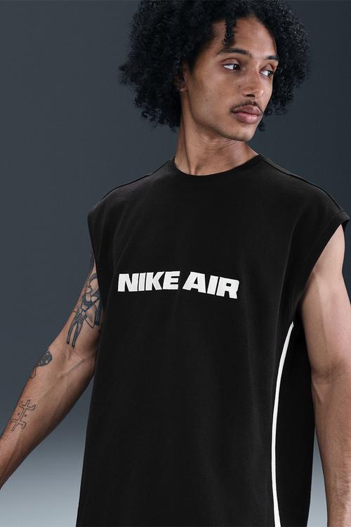 Nike Air Ss Lifestyle Jsy Top  - Black/White/White