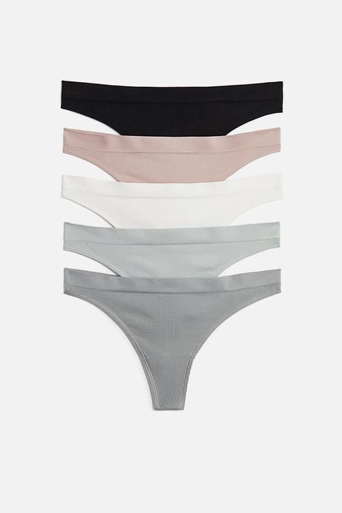 5-Pack seamless thong briefs - multi