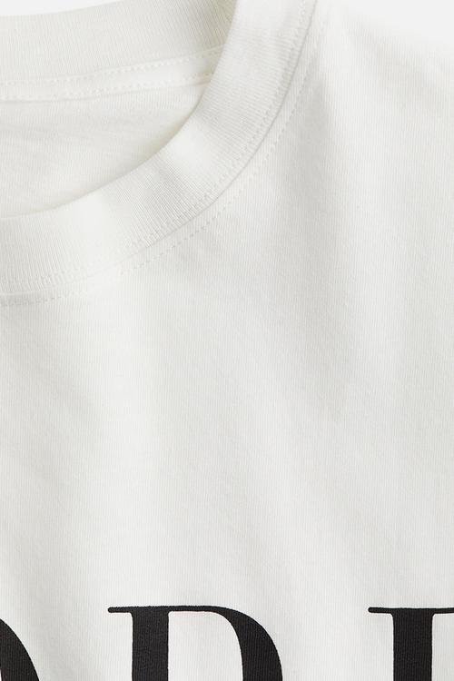 Printed t-shirt - white fiori