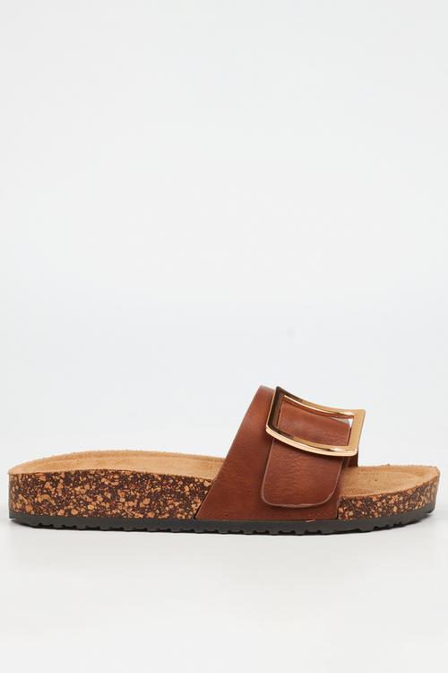 Hallie 5 slide - tan
