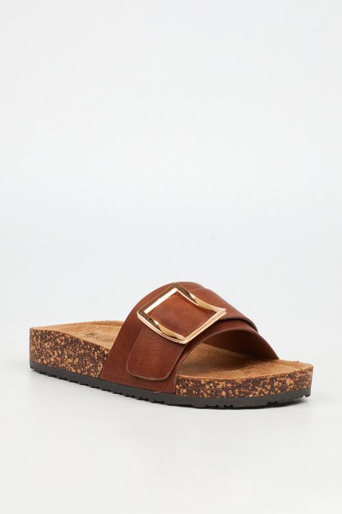 Hallie 5 slide - tan