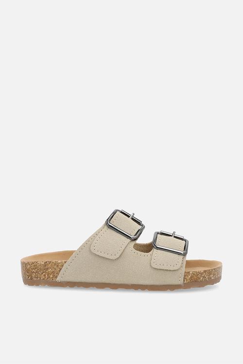 Twin strap sandals - light beige