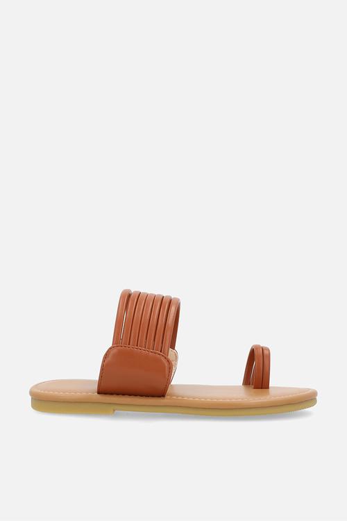 Toe loop sandal - brown