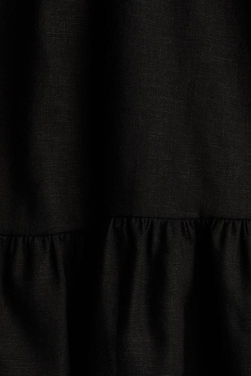 Puff-sleeved dress - black