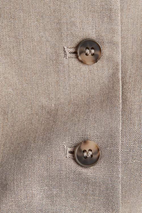Linen-blend suit waistcoat - greige