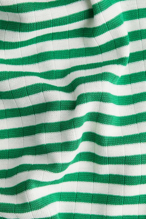 Wide drawstring trousers - green striped