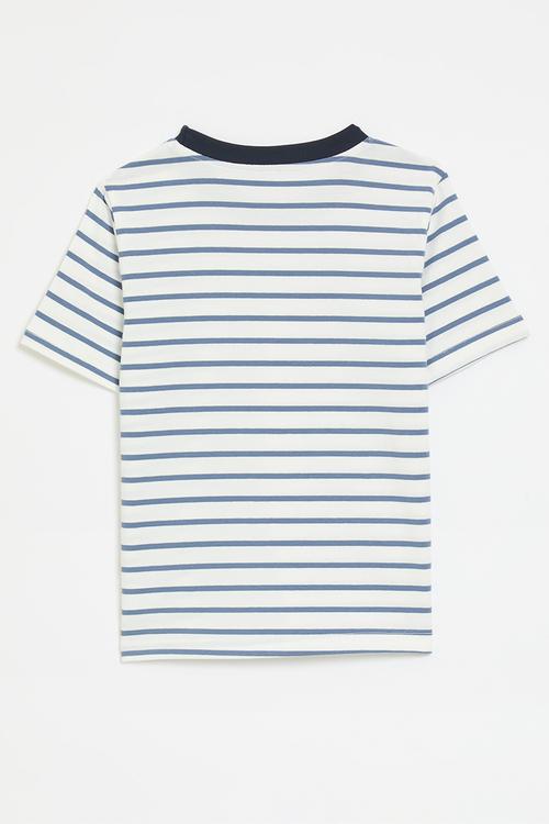 Striped tee - white & blue