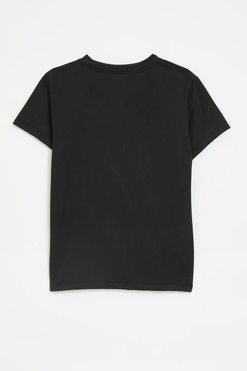 Console placement print tee - black