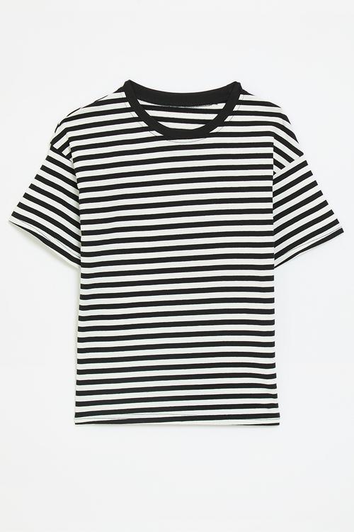 Striped tee - black & white