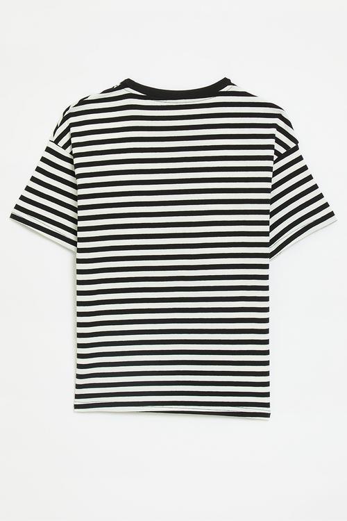 Striped tee - black & white