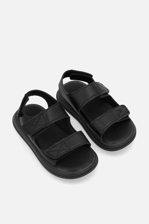 Twin strap slides - black