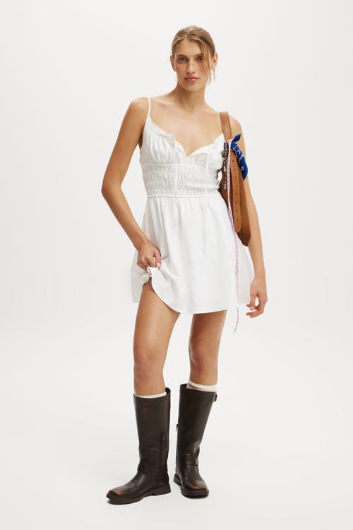 Haven strappy mini dress - white
