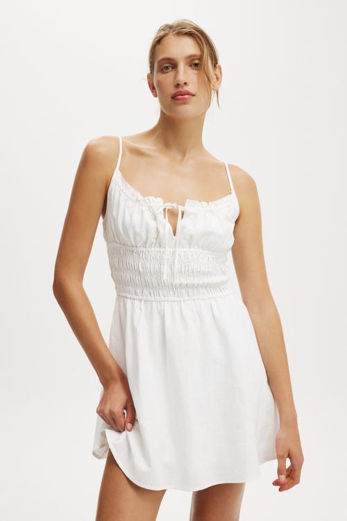 Haven strappy mini dress - white