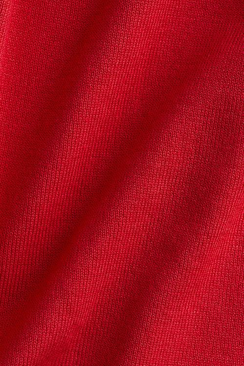 Fine-knit t-shirt - red