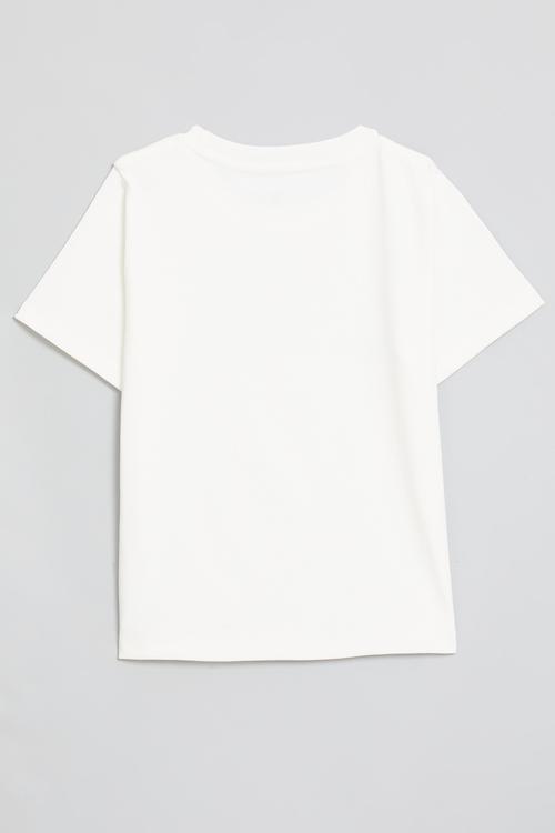 Bow print tee-white