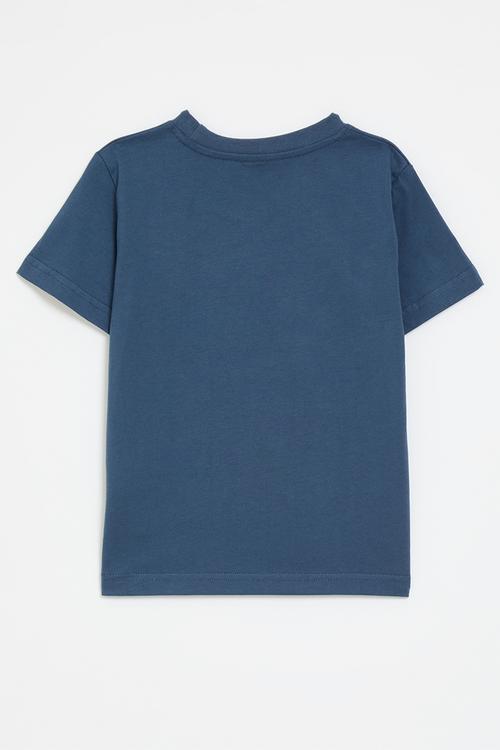 Placement print tee - capri blue/fun at sea