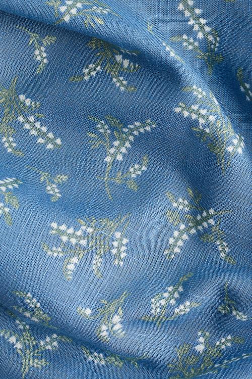 Tie-detail maxi dress - blue floral