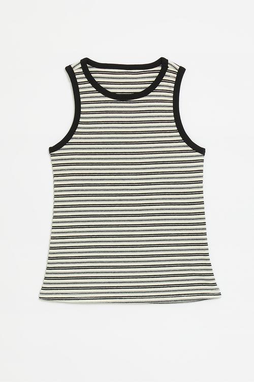 Striped tank top - black & white
