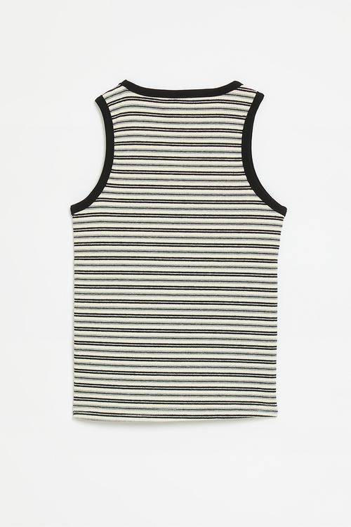 Striped tank top - black & white